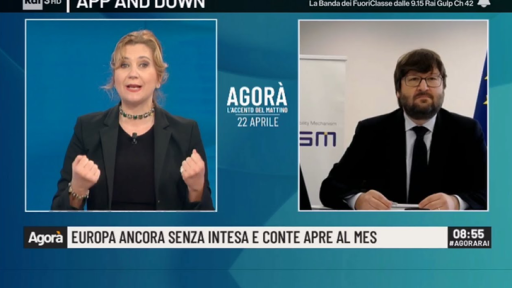 Nicola Giammarioli, Secretary General of the European Stability Mechanism interview at Agora, RAI 3-724-466